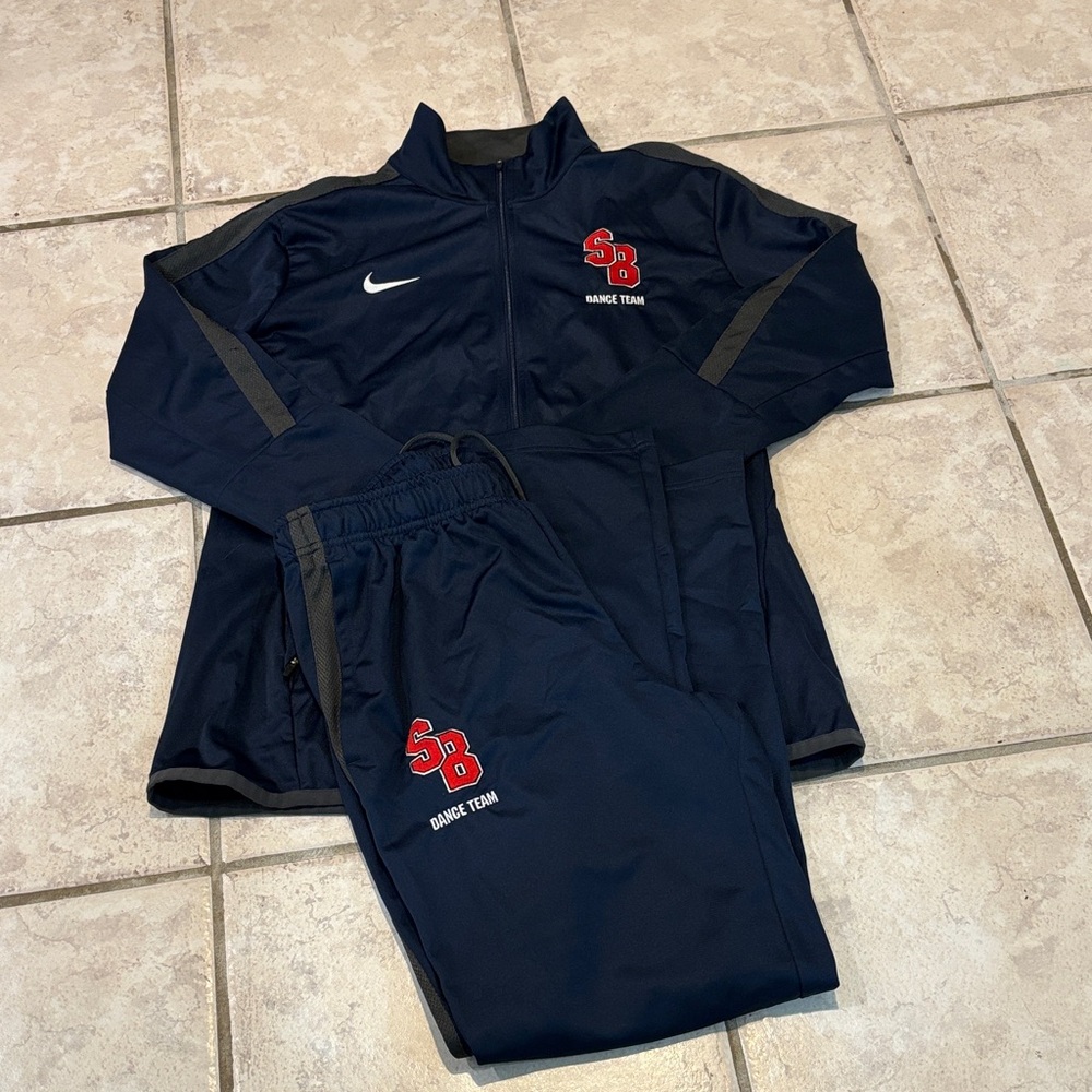 Nike Navy and Grey SBU Stony Brook Dance Team Warmups